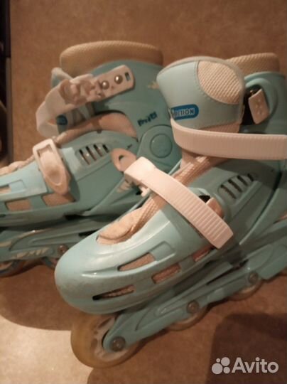 Коньки роликовые раз 34 и набор защиты