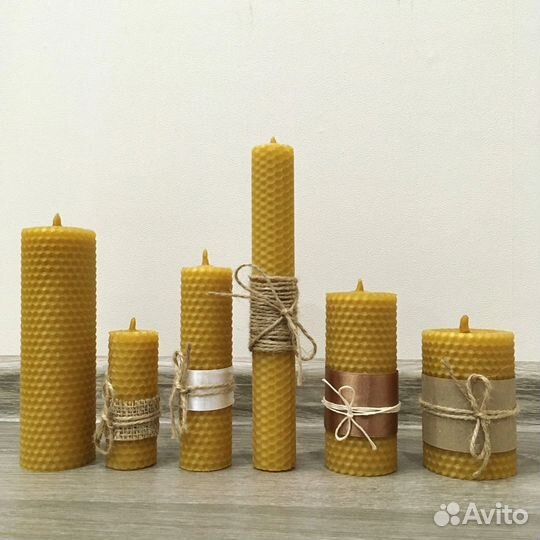 Свечи ручной работы из вощины