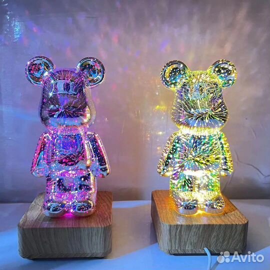 Ночник мишка сияющий Bearbrick