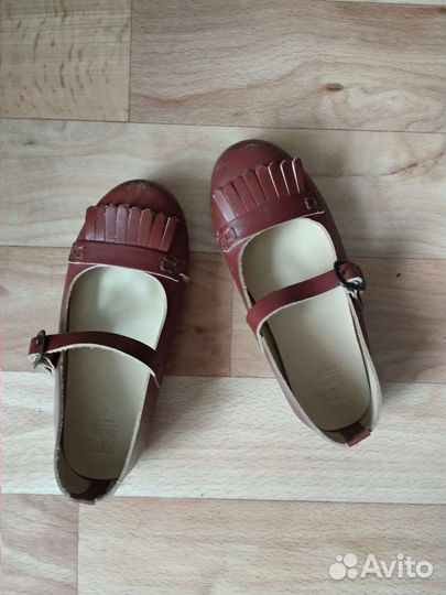 Кожаные туфельки zara 24