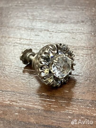 Серьга 875пр с горным хрусталем