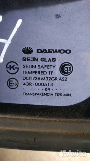 Стекло кузовное глухое заднее правое Daewoo Nexia
