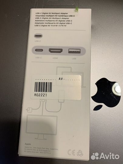 Переходник Apple USB-C на hdmi, USB, USB-C, новый