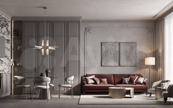 2-к. апартаменты, 75,5 м², 3/9 эт.