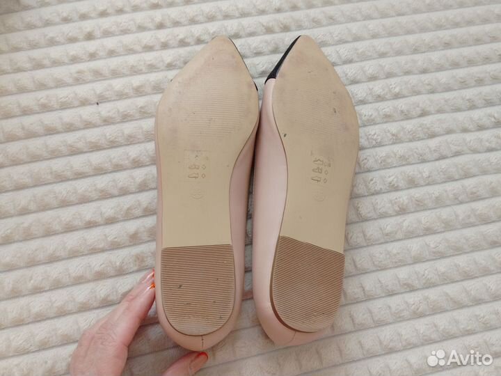 Балетки натуральная кожа 39 бу
