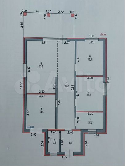 Дом 108 м² на участке 7 сот.