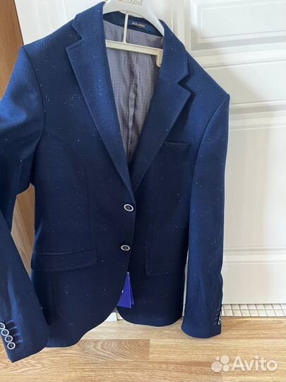 Жакет, пиджак мужской, синего цвета