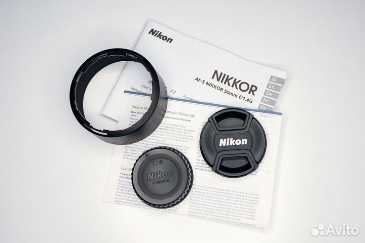 Объектив Nikon Nikkor 50mm f/1.4 G + коробка