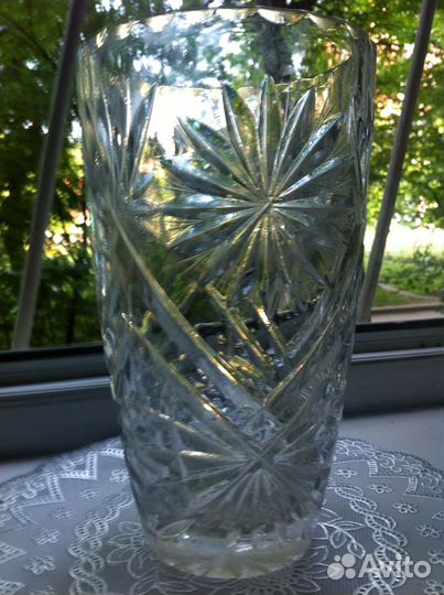 Хрустальная ваза для цветов (из СССР)