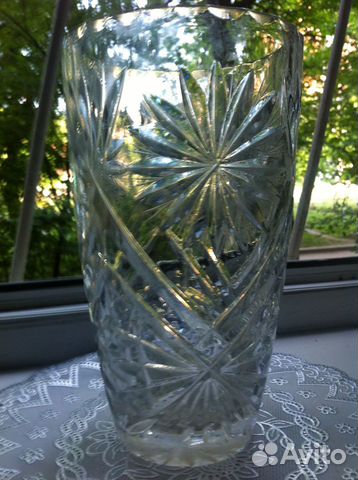 Хрустальная ваза для цветов (из СССР)