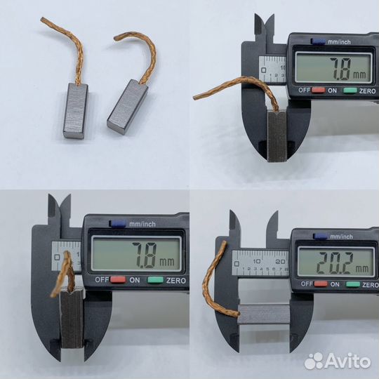 Щетки меднографитовые 8*8*20мм. провод сверху 2шт