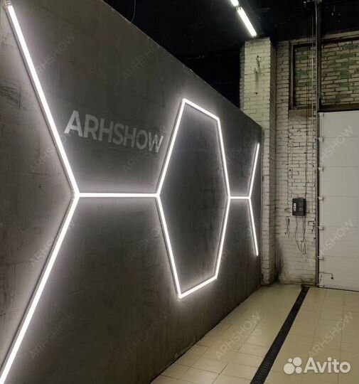 Освещение соты для мойки, детейлинга, автосревиса