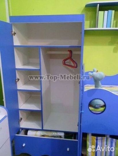 Кровать чердак Морячок комплект мебели
