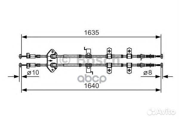 1 987 482 054 трос стояночного тормоза Mazda 6