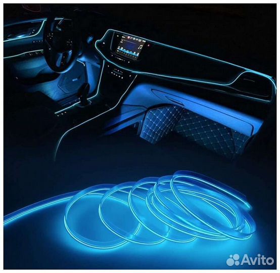 Неоновая нить для автомобиля