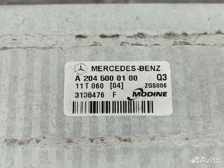 Интеркулер Mercedes C W204 1.8 M271 2011