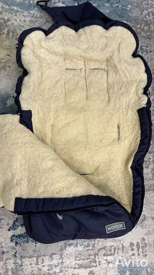 Зимний конверт в коляску на овчине