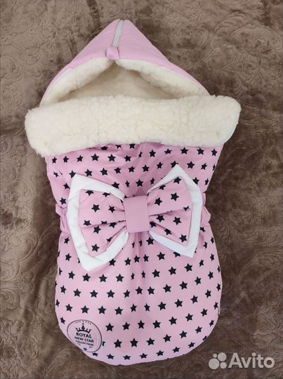 Конверт на выписку меховой