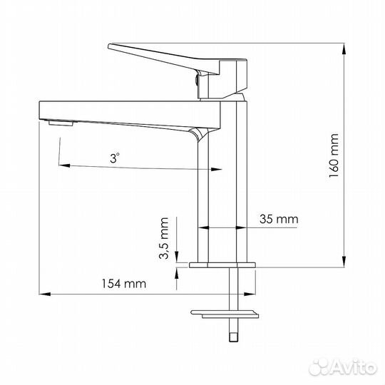 Смеситель для раковины wasserkraft Weil 2303