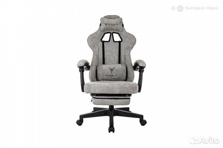 Кресло игровое с подставкой для ног knight lord/F GR