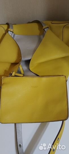 Сумка шоппер Zara Basic желтая