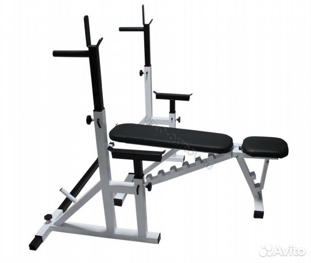 Скамья для жима + стойка с подстраховкой