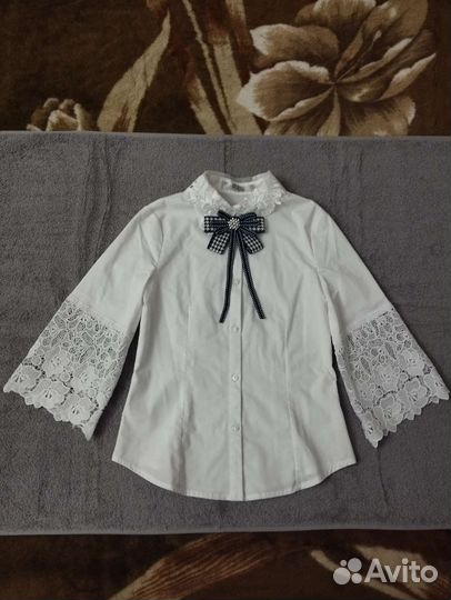 Школьная блузка 134см