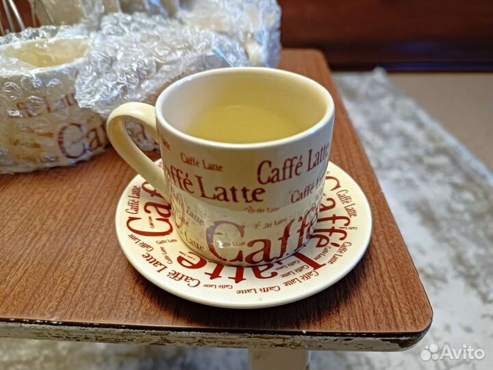 Кофейный набор сервиз для 6 персон с подставкой