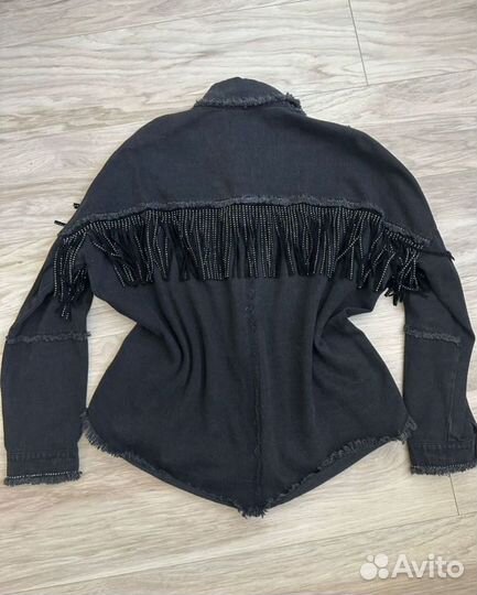 Стильная Джинсовая куртка рубашка Zara S