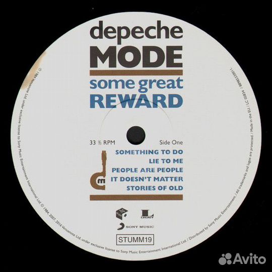 Виниловая пластинка Depeche Mode some great reward