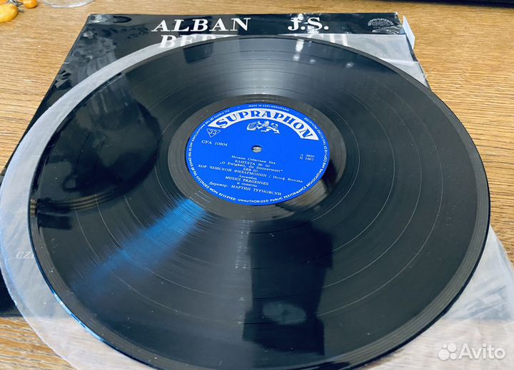 Пластинка Албан Берг Й.С. Бах кантата 50.1967г