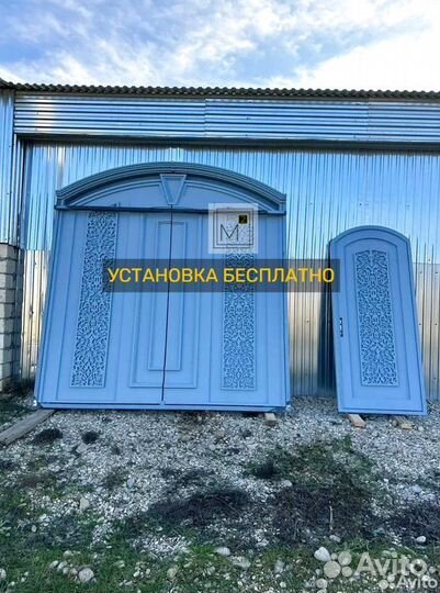 Ворота в Махачкале с элементами ковки