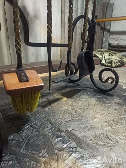 Кованый каминный набор