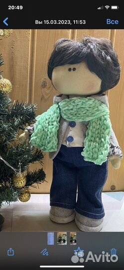 Текстильная интерьерная кукла