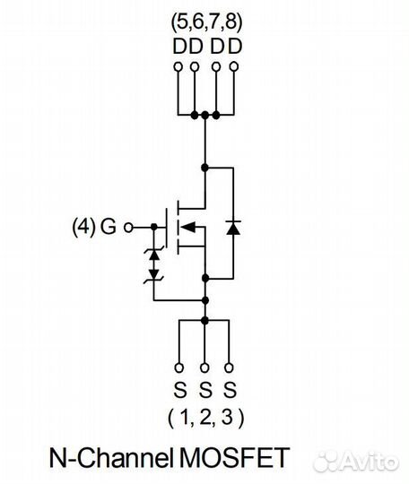 Микросхема SM4522nhkp N-Channel MOSFET 30V 110A D