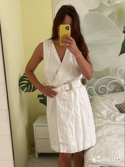 Сарафан лён льняное платье mango