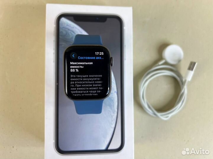 Часы apple watch 4 44 mm акб 88