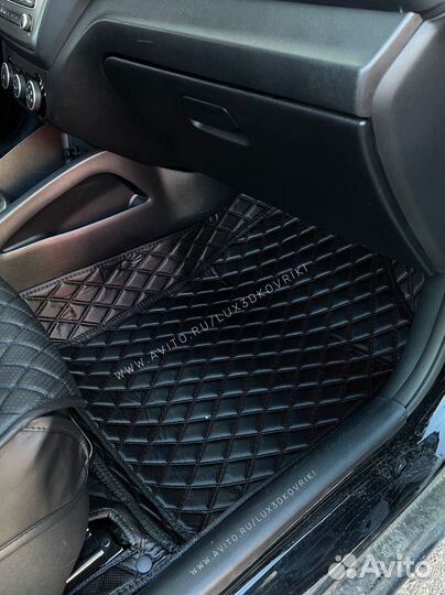 3D коврики из экокожи с бортами Kia Rio Киа Рио