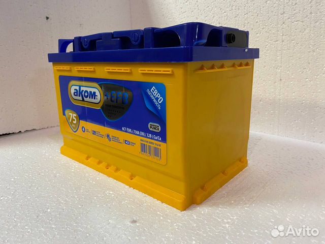 Аккумулятор Uniforce 75 Ач оп Рено Лога, Ларгус