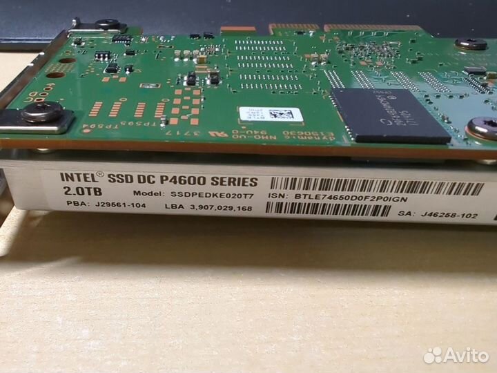 Накопитель Intel SSD DC P4600 2TB PCIe nvme