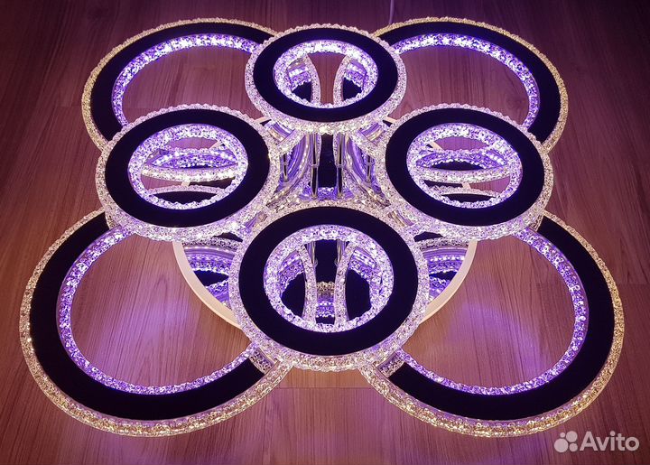 Светодиодная люстра 8040/4+4 CHR