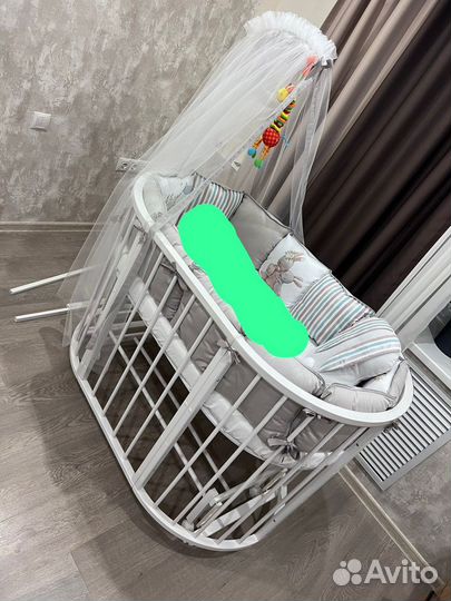 Детская кроватка трансформер Minky moon