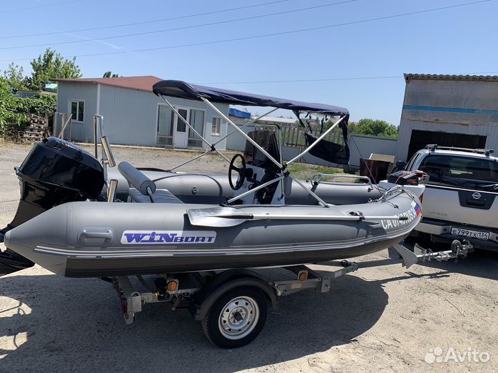 Риб winboat 440R + мотор+ телега