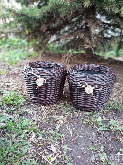 Кашпо из ротанга