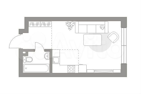 Апартаменты-студия, 27,5 м², 6/23 эт.