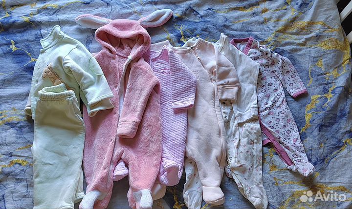 Одежда для новорожденных пакетом на девочку 56-62