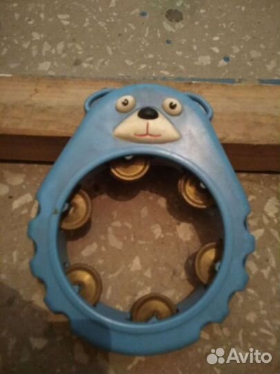 Игрушка бубен медведь СССР
