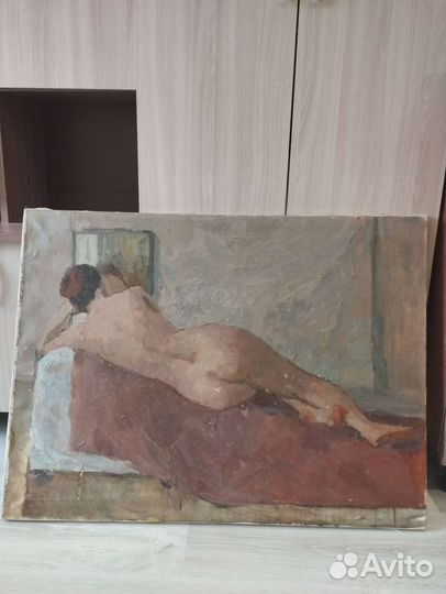 Картина маслом на холсте старинная