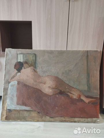 Картина маслом на холсте старинная