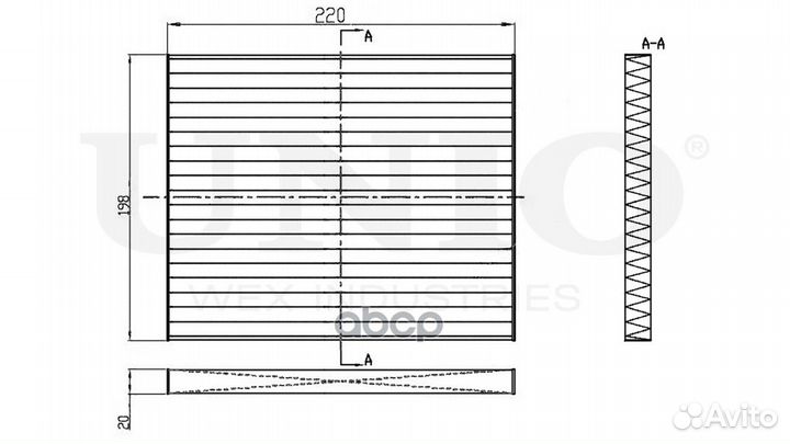 Фильтр салона FLT-40107 unio